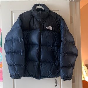 The North Face Nuptse Vintage sz XXL Blue Black Colorblock